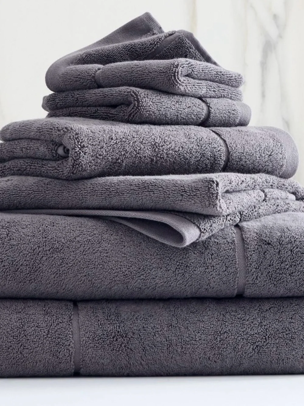 West Elm Luxury Spa Bath Towel (Charcoal)